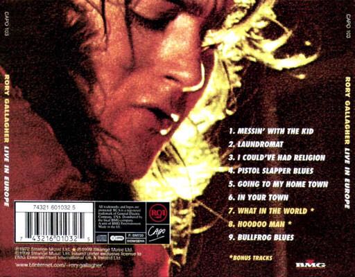 Live In Europe - Rory Gallagher (CD) music collectible [Barcode 07774201] - Main Image 2