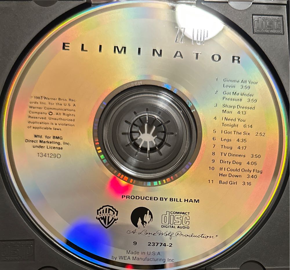 Eliminator - ZZ Top (CD - 45) music collectible - Main Image 3