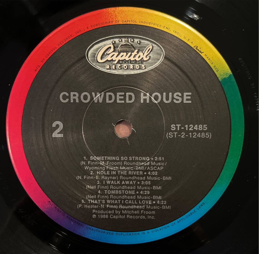 Crowded House - Crowded House (12”) music collectible [Barcode 077771248511] - Main Image 4