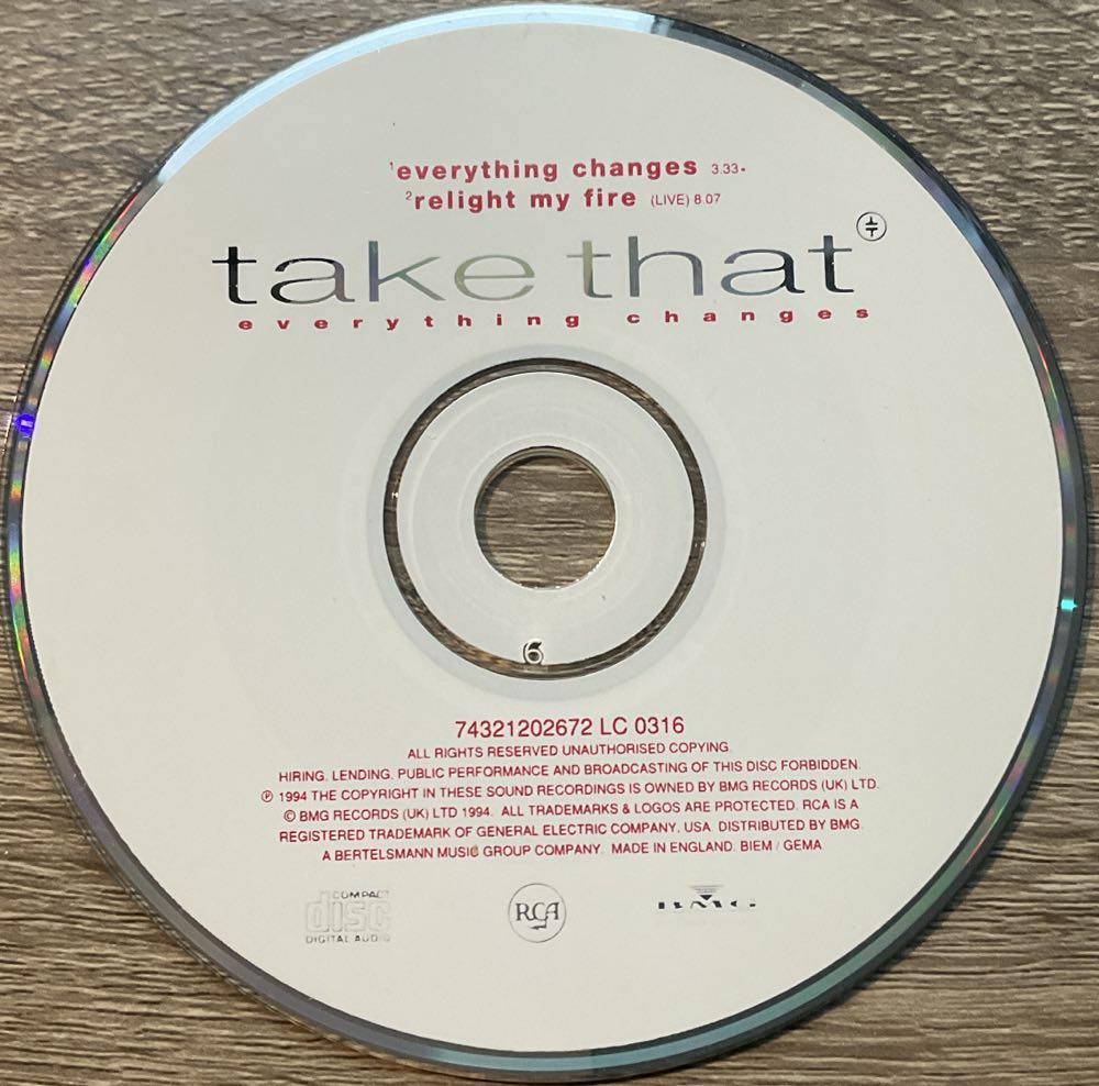 Take That - Everything Changes - Take That (CD - 10) music collectible - Main Image 4