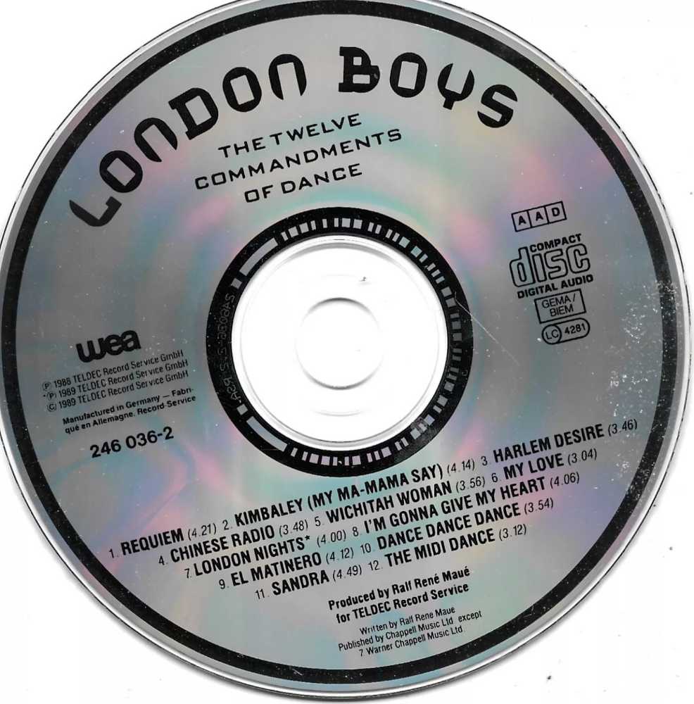London Boys - The Twelve Commandments Of Dance - London Boys (CD - 46) music collectible [Barcode 022924603624] - Main Image 3