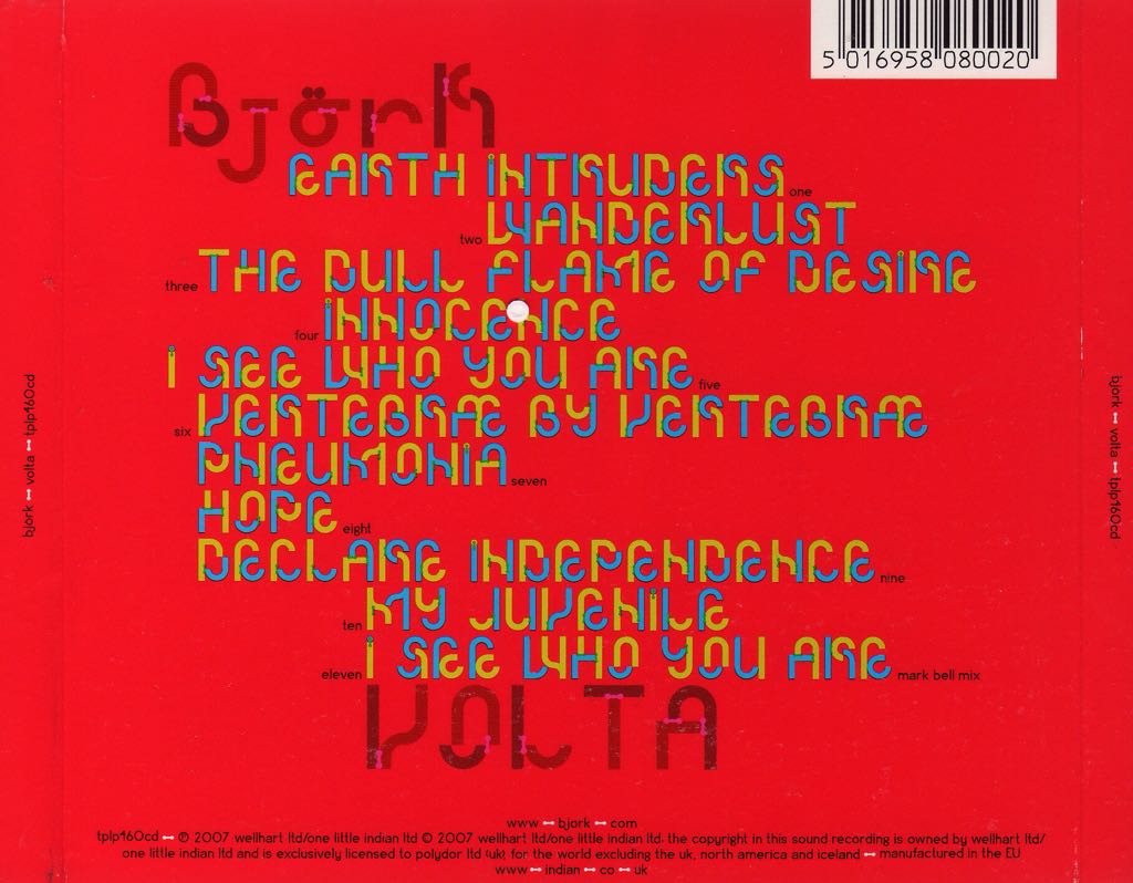 Volta - Bjork (CD - 51) music collectible [Barcode 075678998980] - Main Image 2