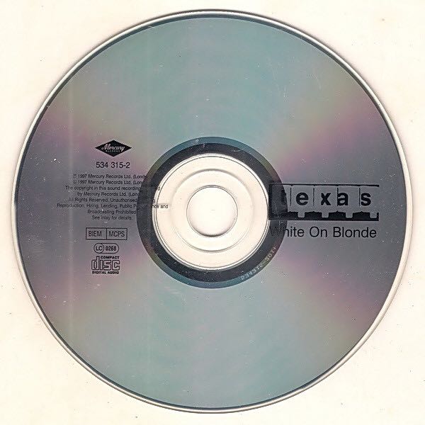 White On Blonde - Texas (CD - 47) music collectible [Barcode 731453431522] - Main Image 4