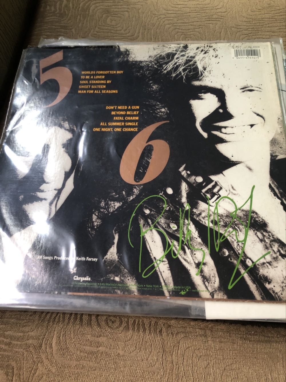 Whiplash Smile - Idol, Billy (12” - 45) music collectible [Barcode 044114151418] - Main Image 3