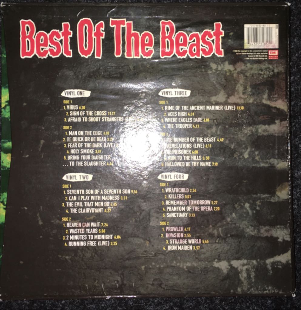 Best Of The Beast - Iron Maiden (12”) music collectible [Barcode 724385318511] - Main Image 2