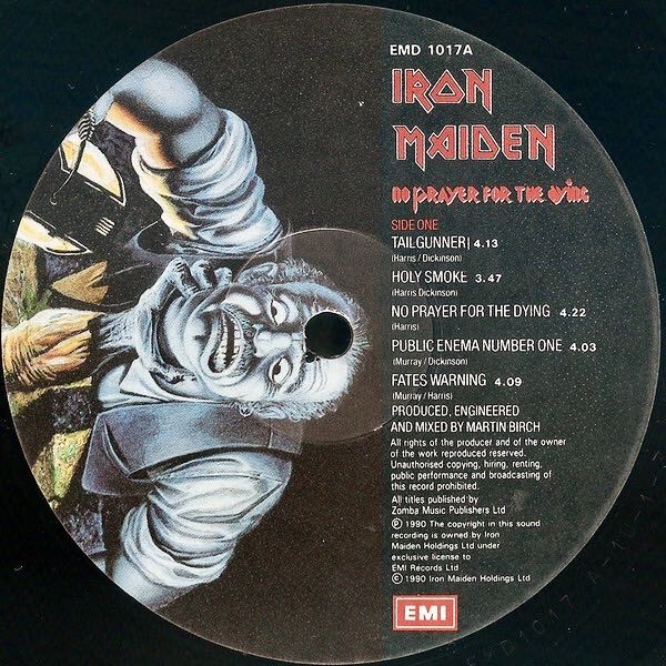 No Prayer For The Dying - Iron Maiden 🇬🇧-Vinyl LP 1. Press (12” - 43) music collectible [Barcode 077779514212] - Main Image 4