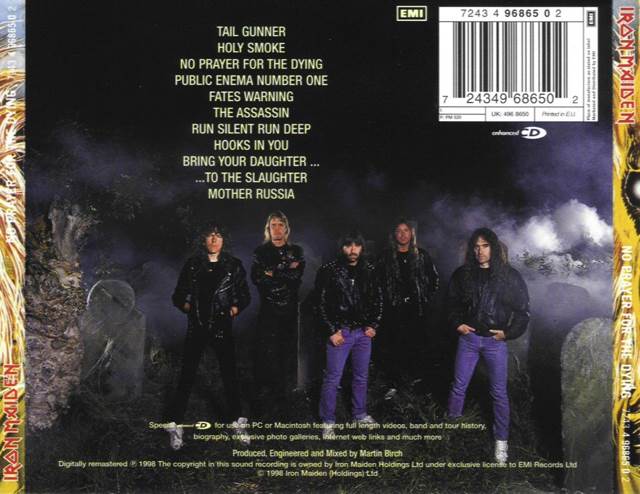 No Prayer For The Dying - Iron Maiden (CD - 4431) music collectible [Barcode 724349686502] - Main Image 2