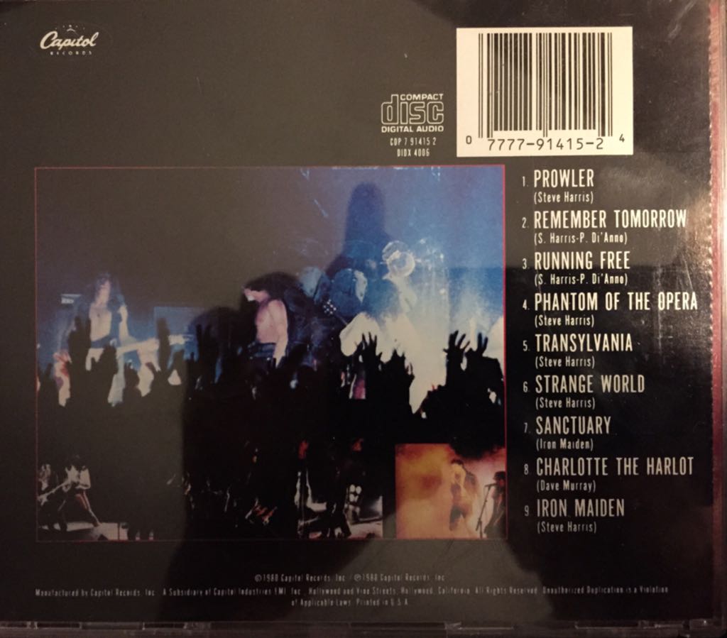 Iron Maiden - Iron Maiden (CD - 40) music collectible [Barcode 077779141524] - Main Image 2