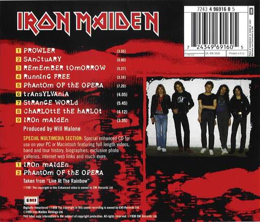 Iron Maiden - Iron Maiden (CD - 38) music collectible [Barcode 724349691605] - Main Image 2