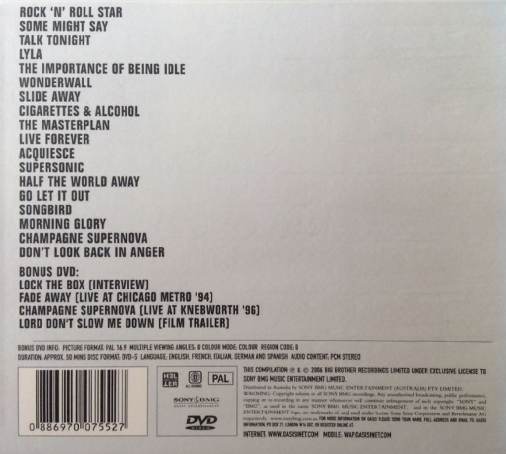 Stop The Clocks  - Oasis (CD - 8718) music collectible [Barcode 886970075428] - Main Image 2