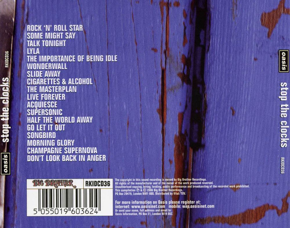 Stop The Clocks  - Oasis (CD - 8718) music collectible [Barcode 886970075428] - Main Image 3