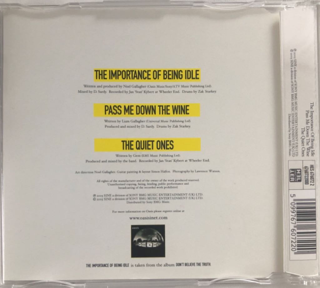 The Importance Of Being Idle - Oasis (CD) music collectible [Barcode 5099767607220] - Main Image 2