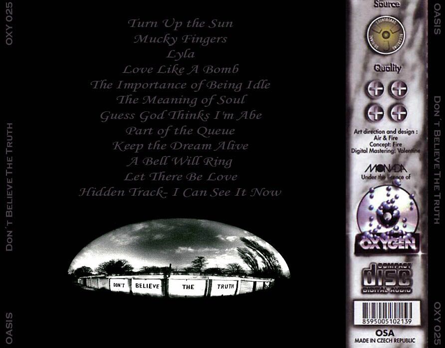 Dont Believe The Truth - Oasis (CD) music collectible [Barcode 5099752014934] - Main Image 2