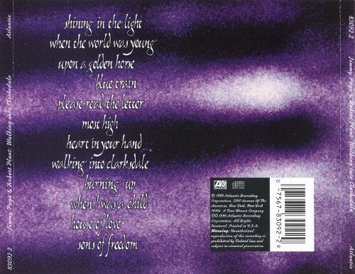 Walking Into Clarksdale - Page, Jimmy & Robert Plant (CD) music collectible [Barcode 777495271689] - Main Image 2