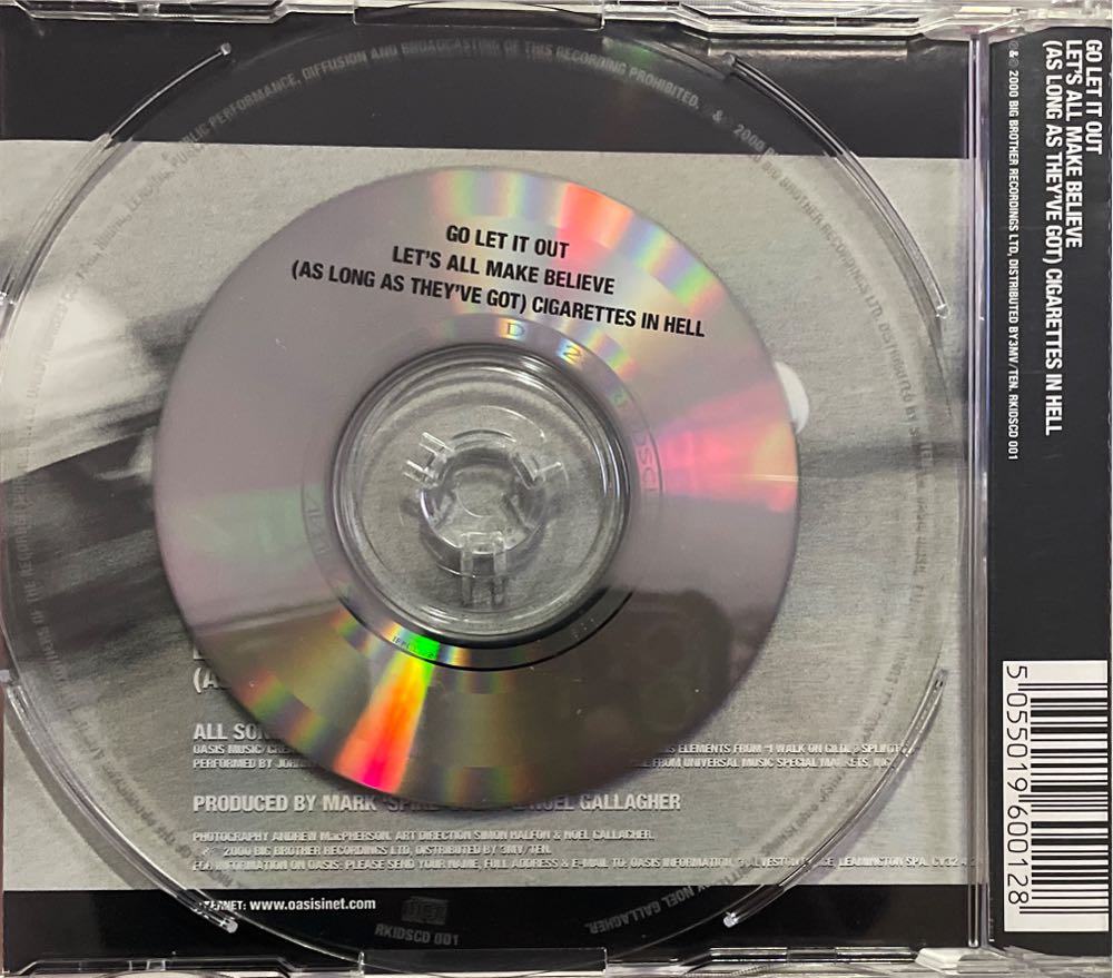 Go Let It Out - Oasis (CD) music collectible [Barcode 5055019600128] - Main Image 3