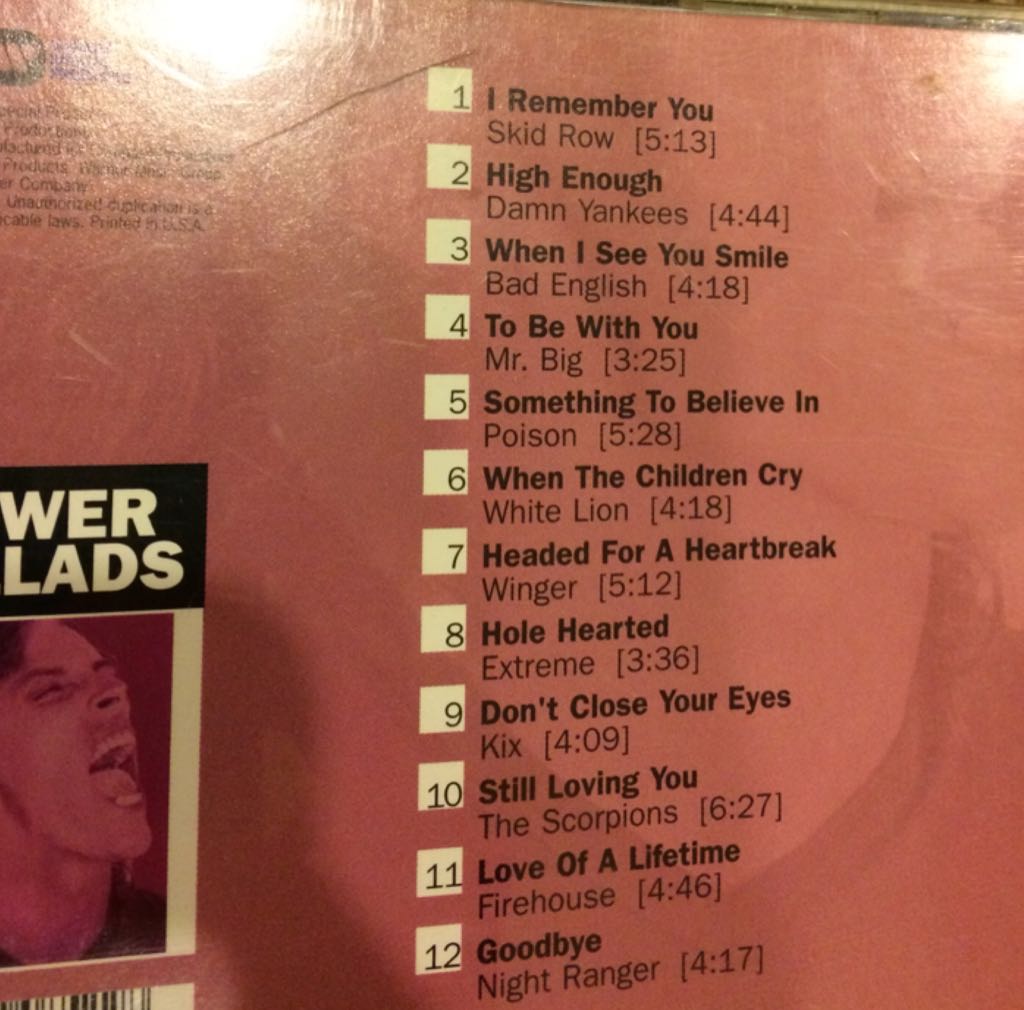 Power Ballads - Various (CD) music collectible [Barcode 797307085228] - Main Image 2