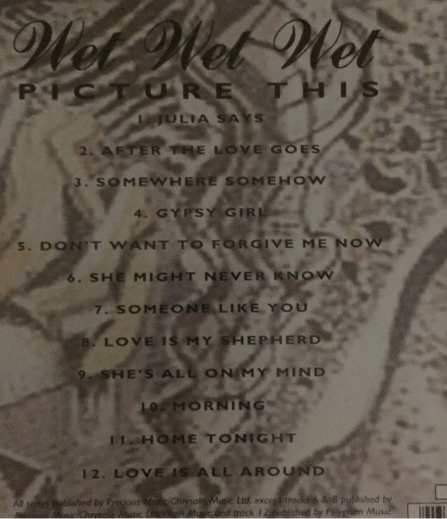 Picture This - Wet Wet Wet (CD) music collectible [Barcode 731452685124] - Main Image 2