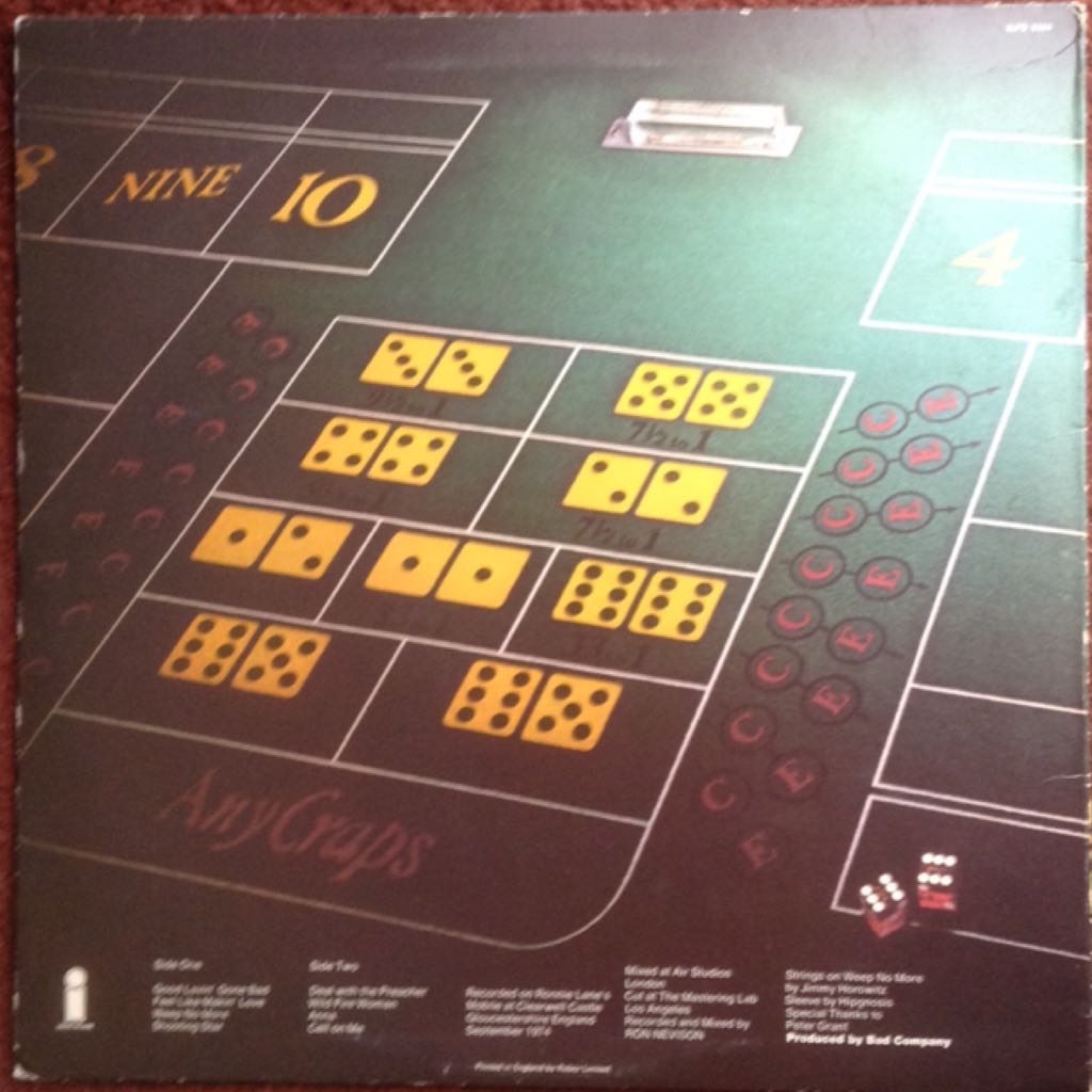 Straight Shooter - Bad Company (12”) music collectible - Main Image 2