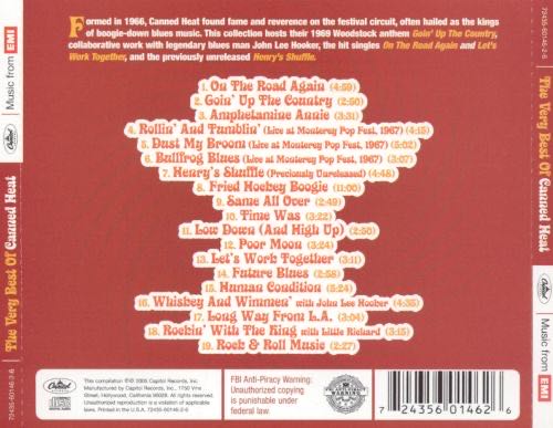The Very Best Of Canned Heat - Canned Heat (CD - 75) music collectible [Barcode 724356014626] - Main Image 2