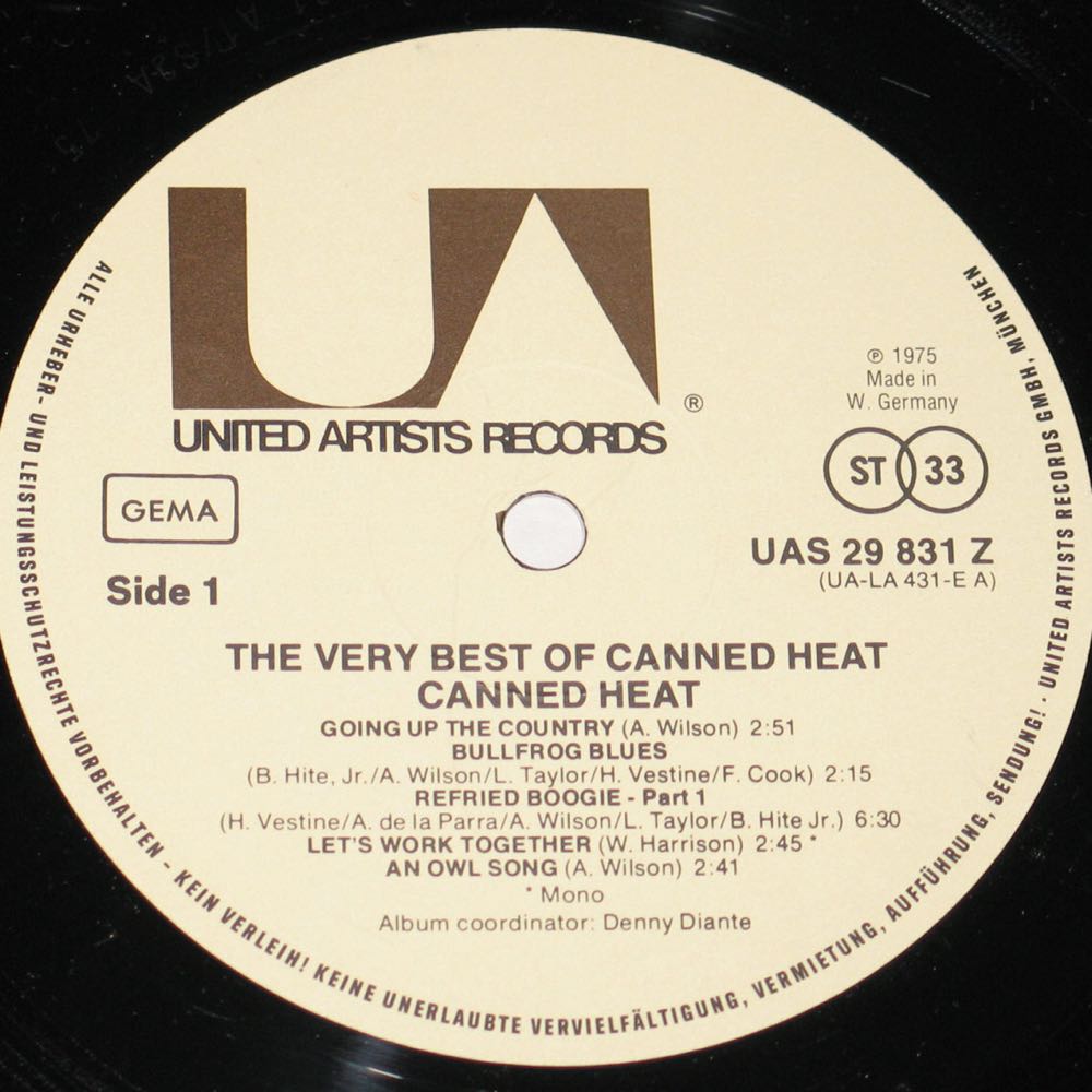 The Very Best Of Canned Heat - Canned Heat (12” - 33) music collectible - Main Image 3