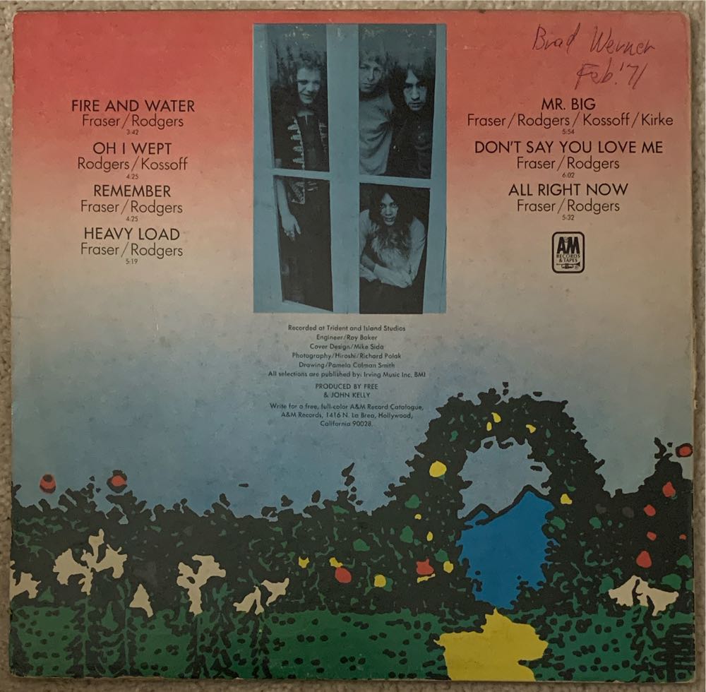 Fire And Water - Free (CD - 35) music collectible [Barcode 075021312616] - Main Image 4