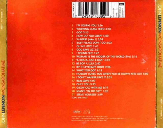 Wonsaponatime - John Lennon (CD) music collectible [Barcode 724349763920] - Main Image 2