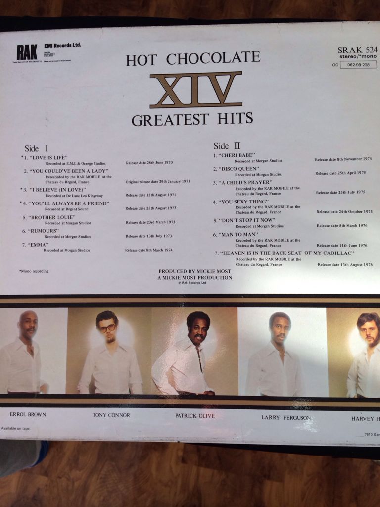 14 Greatest Hits - Hot Chocolate (12”) music collectible - Main Image 2