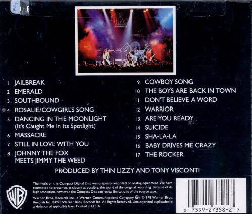 Live & Dangerous - Thin Lizzy (12” - 76) music collectible [Barcode 075992735827] - Main Image 2