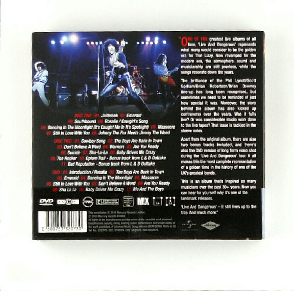 Live And Dangerous - Thin Lizzy (CD/DVD) music collectible [Barcode 1606734380730] - Main Image 2