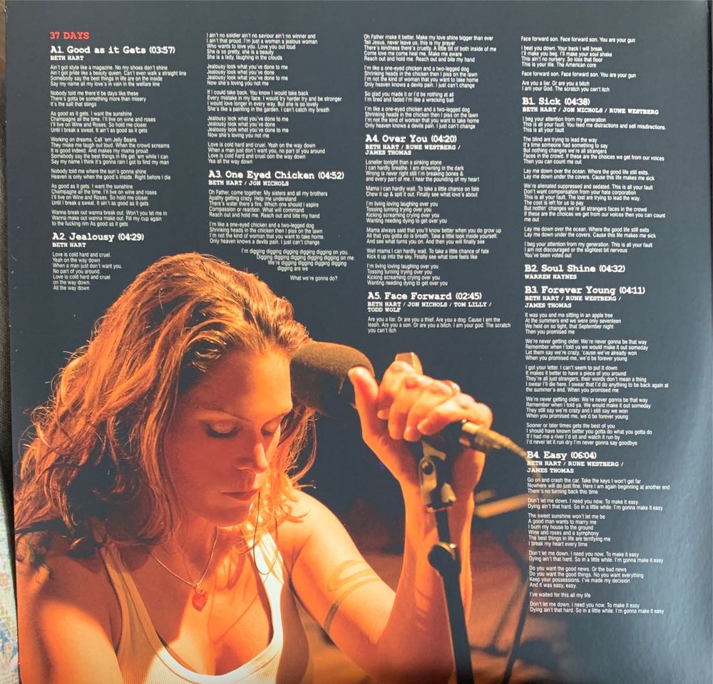 37 Days - Hart, Beth (12”) music collectible [Barcode 819873011811] - Main Image 3