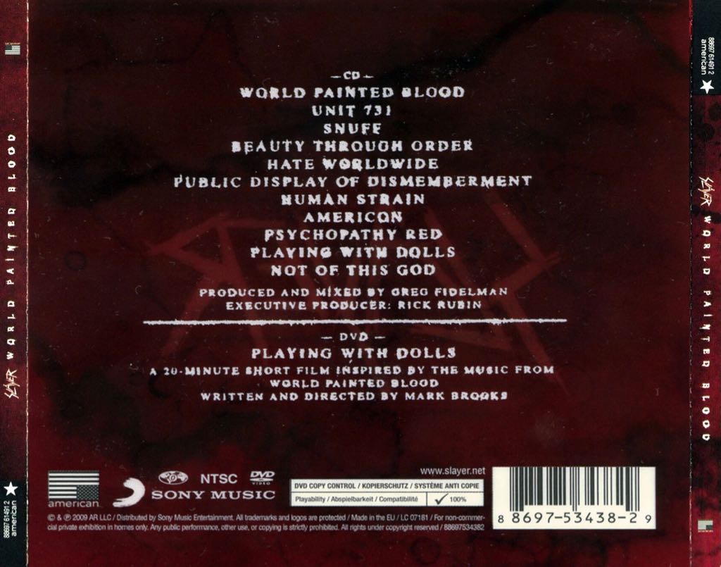World Painted Blood - Slayer (CD/DVD) music collectible [Barcode 602537330447] - Main Image 2