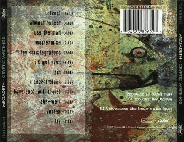 Cryptic Writings - Megadeth (CD - 4644) music collectible [Barcode 724383826223] - Main Image 2
