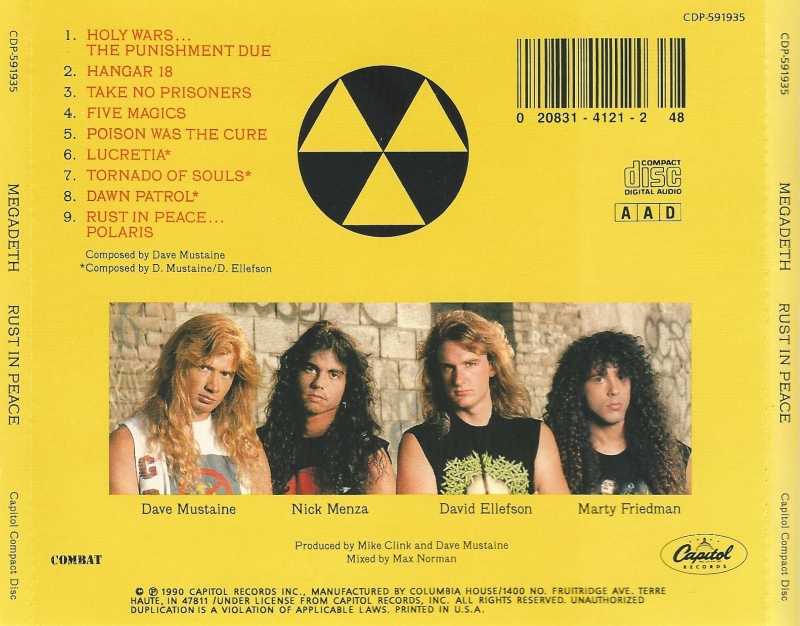 Rust In Peace - Megadeth (CD - 45) music collectible [Barcode 077779193523] - Main Image 4