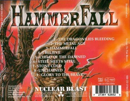 Glory to the Brave Deluxe Edition - Hammerfall (Enhanced CD (ECD) - 44:58) music collectible [Barcode 727361626525] - Main Image 2