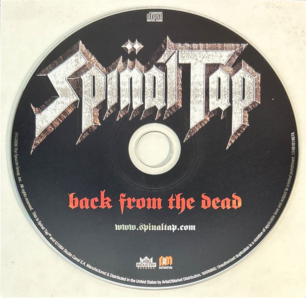 Back From The Dead - Spinal Tap (CD/DVD - 67) music collectible [Barcode 613481019678] - Main Image 3