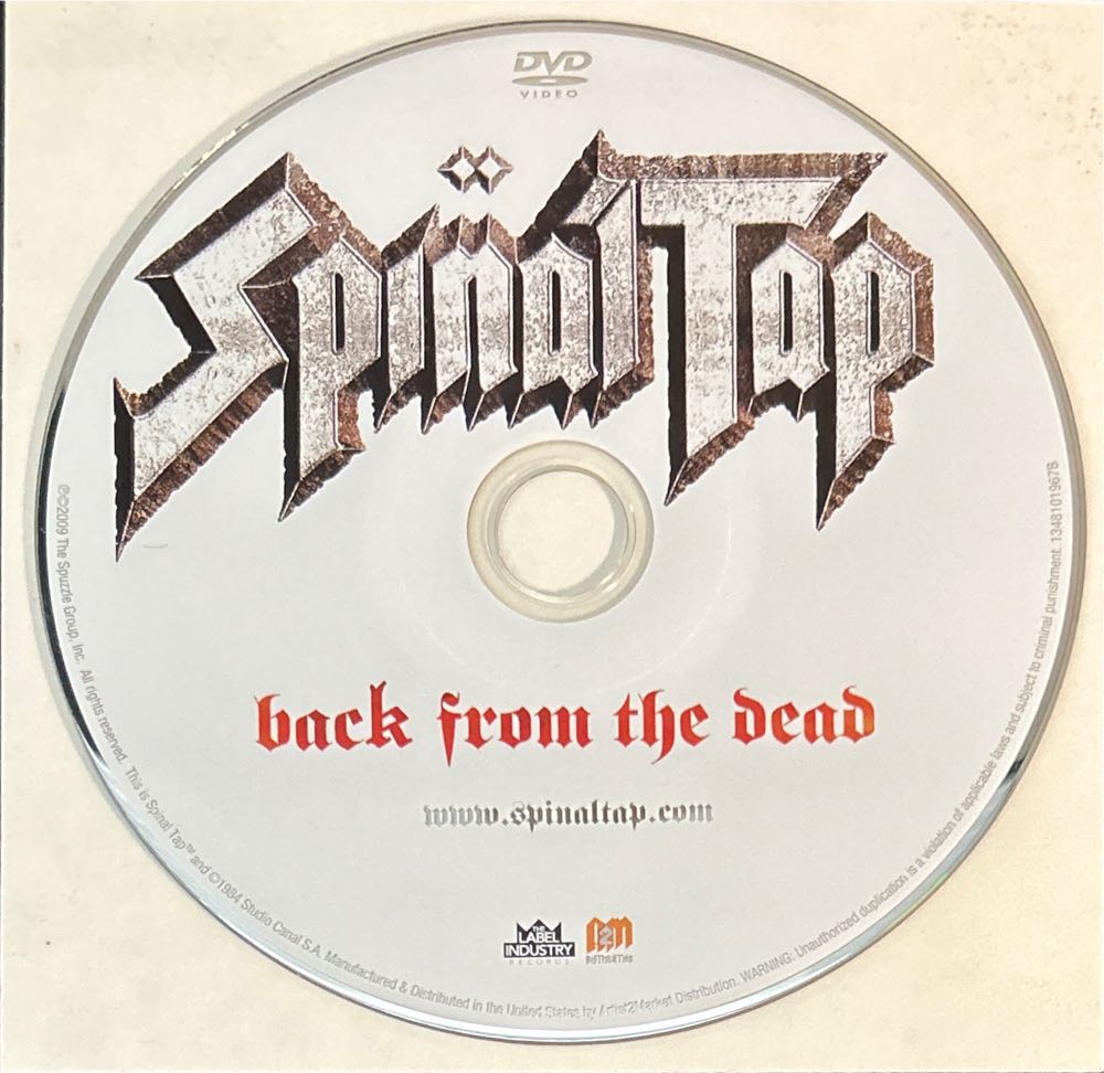 Back From The Dead - Spinal Tap (CD/DVD - 67) music collectible [Barcode 613481019678] - Main Image 4