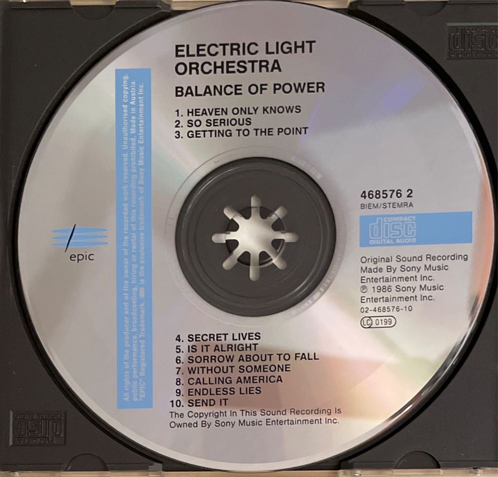 Balance Of Power - Electric Light Orchestra (CD - 34) music collectible [Barcode 5099746857622] - Main Image 3