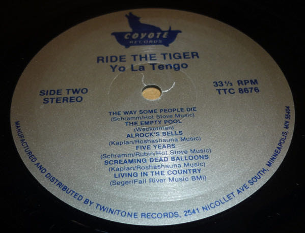 Ride The Tiger - Yo La Tengo (CD) music collectible [Barcode 744861020523] - Main Image 4