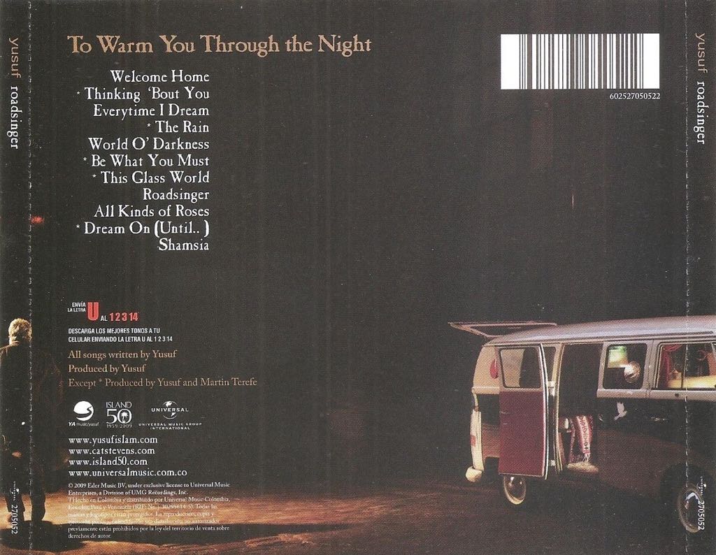 Roadsinger - Yusuf/Cat Stevens (CD) music collectible [Barcode 602527015774] - Main Image 2