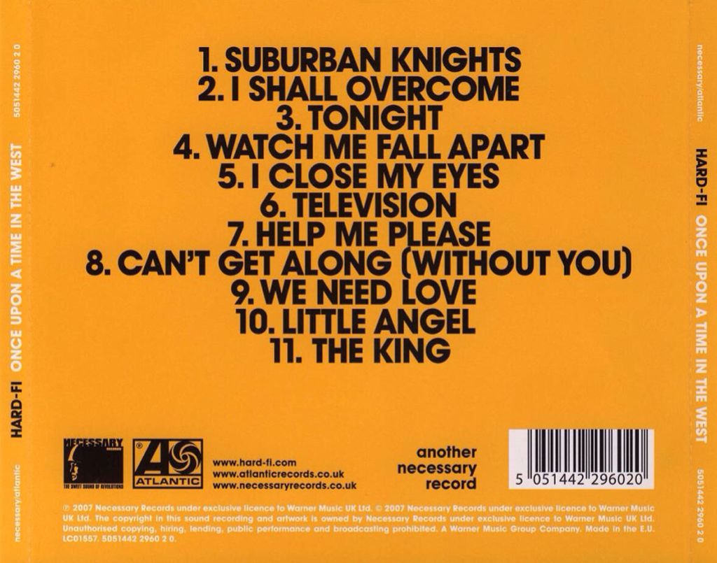 Once Upon A Time In The West - Hard-Fi (CD) music collectible [Barcode 5051442296020] - Main Image 2