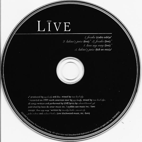 Secret Samadhi - Live (WAV) music collectible [Barcode 008811164522] - Main Image 3