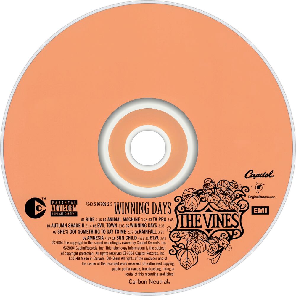 Winning Days - Vines, The (CD - 71) music collectible [Barcode 724359770925] - Main Image 4