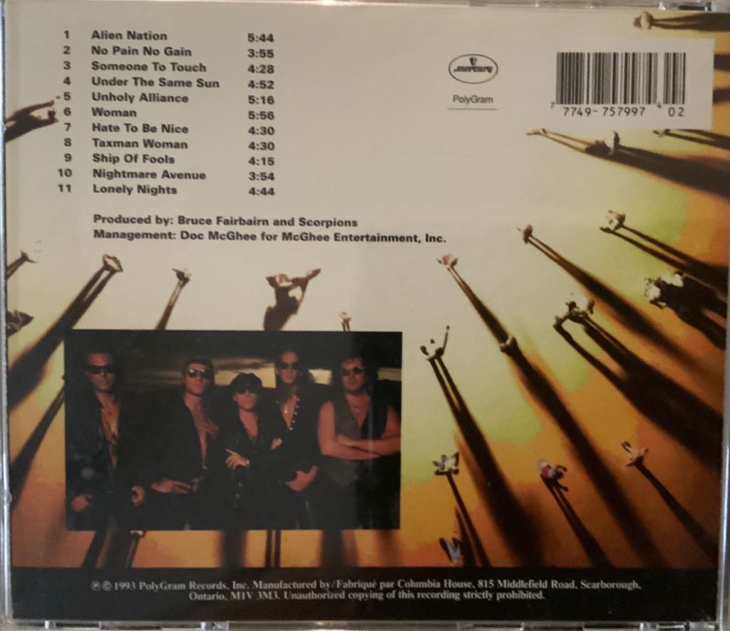 Face The Heat - Scorpions (CD - 55) music collectible [Barcode 777497579974] - Main Image 2
