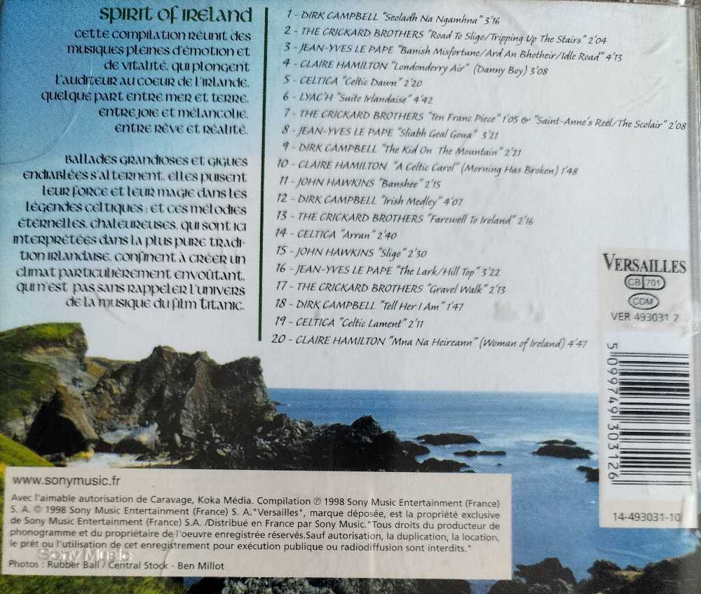 Spirit Of Ireland - Artistes Divers (CD) music collectible [Barcode 5099749303126] - Main Image 2