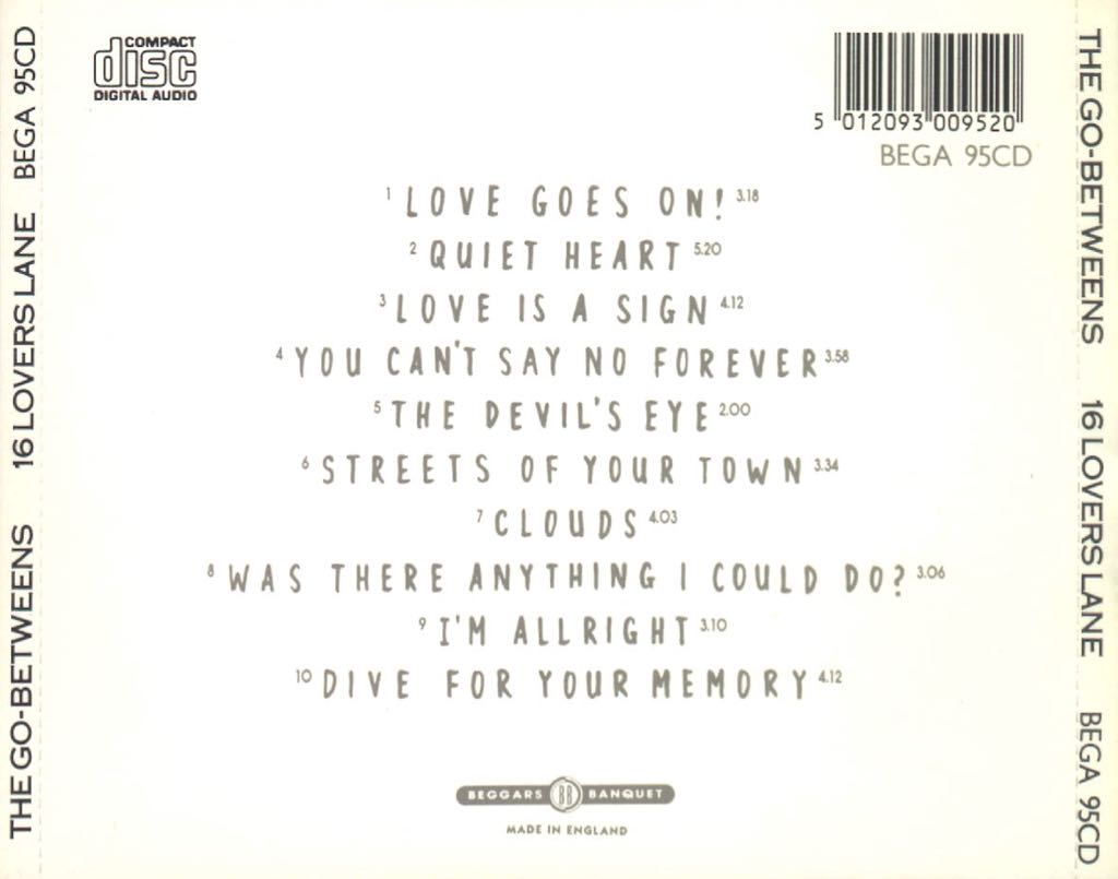 16 Lovers Lane - Go-Betweens, The (12”) music collectible [Barcode 5012093200620] - Main Image 2