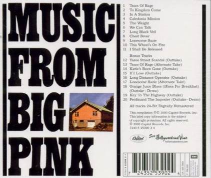 Music From Big Pink - Band, The (CD - 43) music collectible [Barcode 724352539024] - Main Image 2