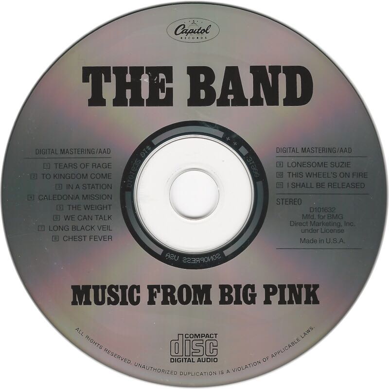 Music From Big Pink - Band, The (CD - 43) music collectible [Barcode 724352539024] - Main Image 4