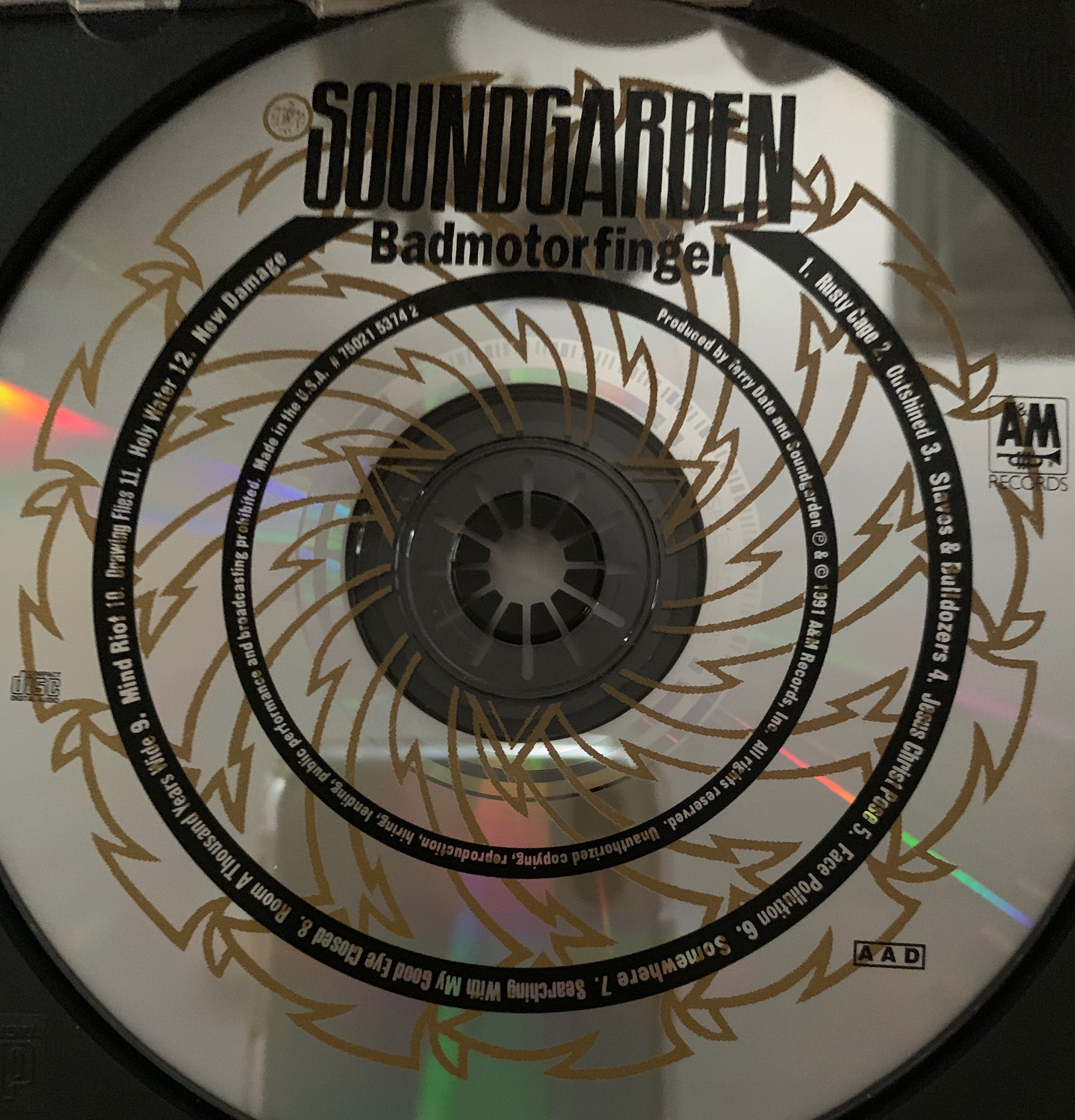 Badmotorfinger - Soundgarden (CD - 5748) music collectible [Barcode 075021537422] - Main Image 3