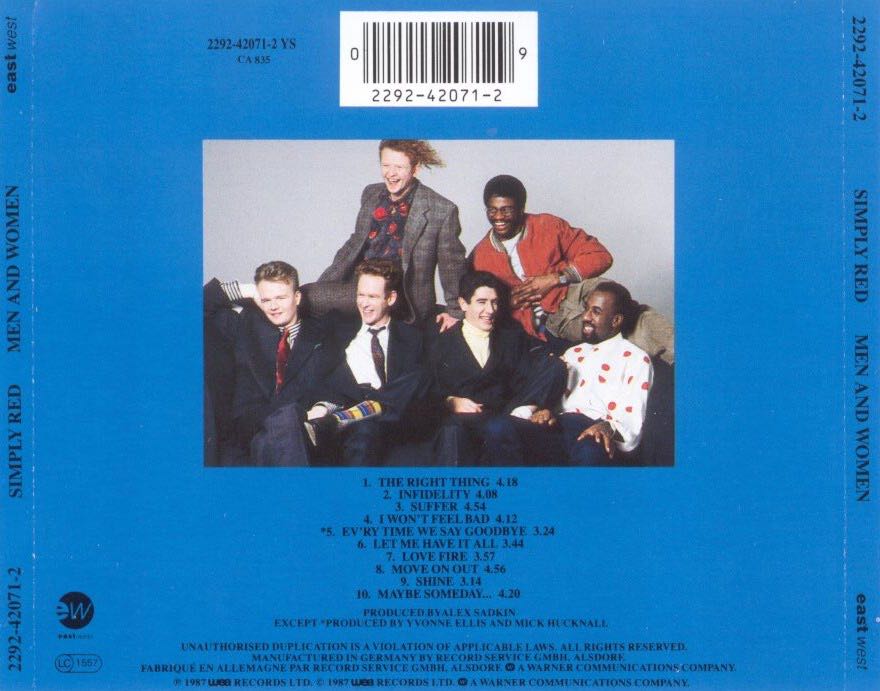 Men And Women - Simply Red (12”) music collectible - Main Image 2