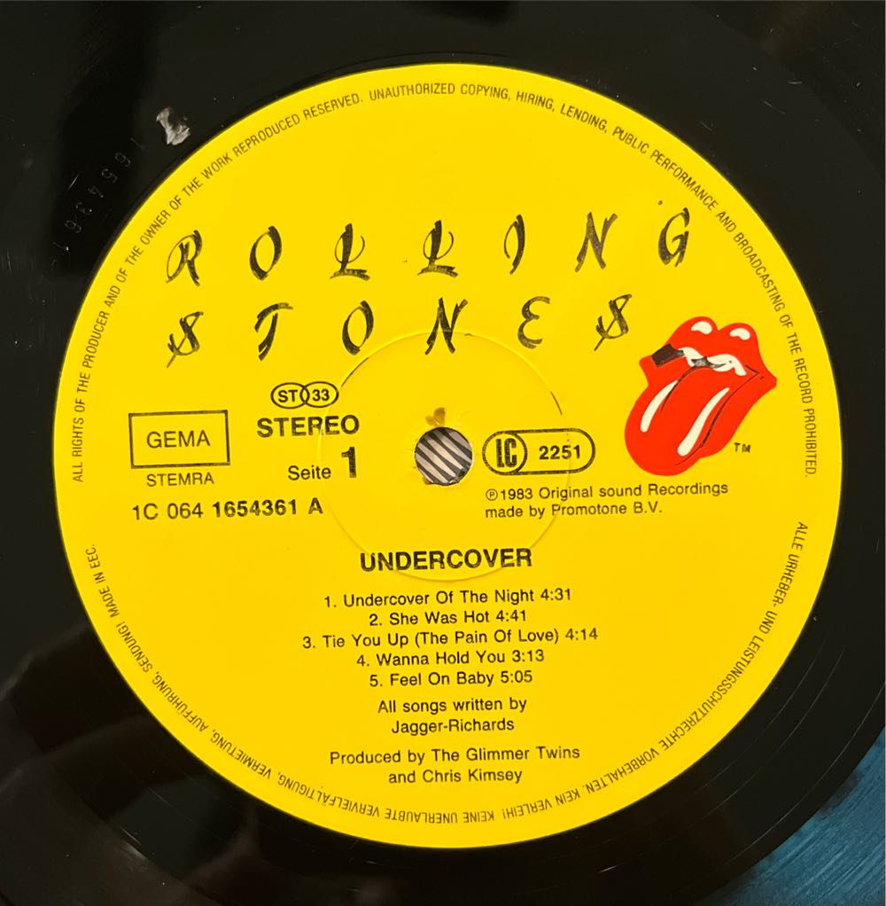 Undercover - Rolling Stones (12”) music collectible [Barcode 5099916543614] - Main Image 3